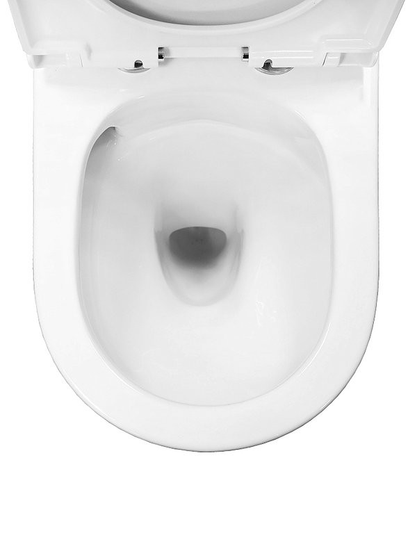 Унитаз-компакт напольный AZARIO Tesoro AZ-8501 безободковый, с микролифтом, глянцевый белый