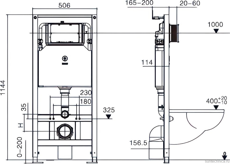 Система инсталляции для унитазов Weltwasser WW Amberg 506