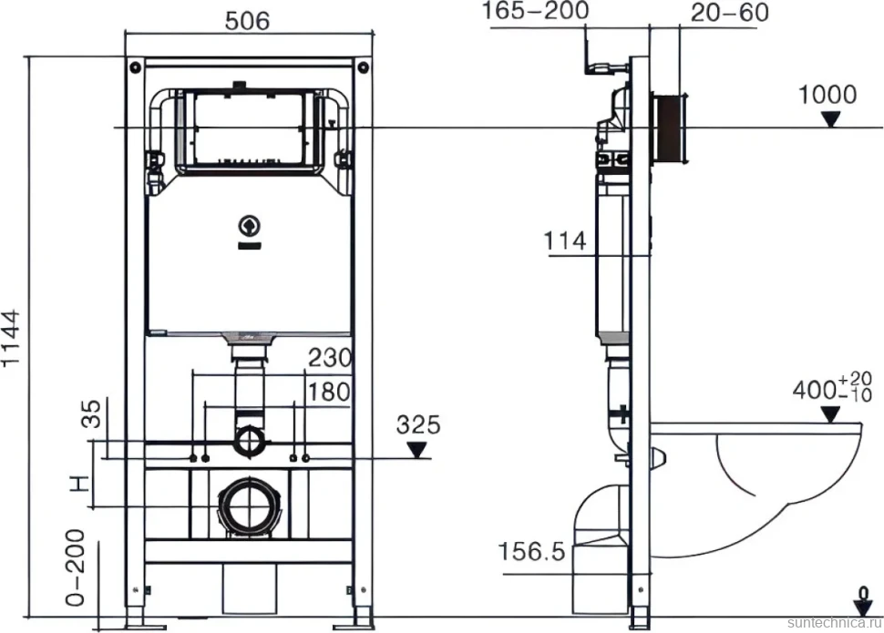 Система инсталляции для унитазов Weltwasser WW Amberg 506