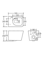 Унитаз подвесной CHARUS Alva EWC700-114W