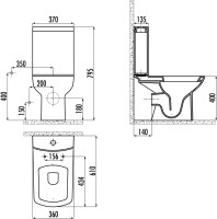 Унитаз-компакт напольный Creavit Lara LR311