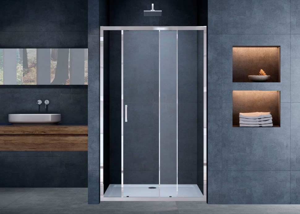 Душевая дверь в нишу Vincea Alpha VDS-3AL140CL 140 см, стекло прозрачное, хром