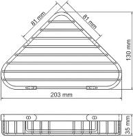 Полка Wasserkraft K-733BLACK угловая