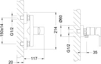 Смеситель для душа Lemark Aura LM0603C