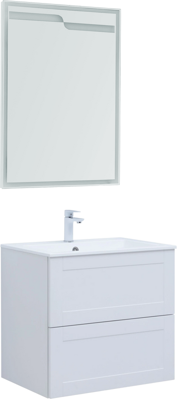Мебель для ванной комнаты Aquanet Терра 70 подвесная, белая матовая