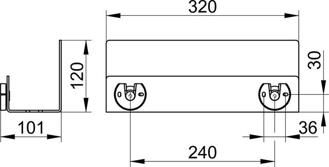 Полка Keuco 24952510000 белая, c интегрированными крючками
