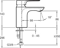 Смеситель для раковины Jacob Delafon Aleo+ E72314-CP