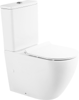 Унитаз-компакт напольный BelBagno Sfera-r BB2141CPR безободковый, крышка BB2111SC с микролифтом, бачок BB2141T