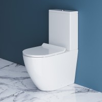 Унитаз-компакт напольный BelBagno Sfera-r BB2141CPR безободковый, крышка BB2111SC с микролифтом, бачок BB2141T