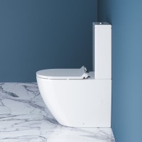 Унитаз-компакт напольный BelBagno Sfera-r BB2141CPR безободковый, крышка BB2111SC с микролифтом, бачок BB2141T