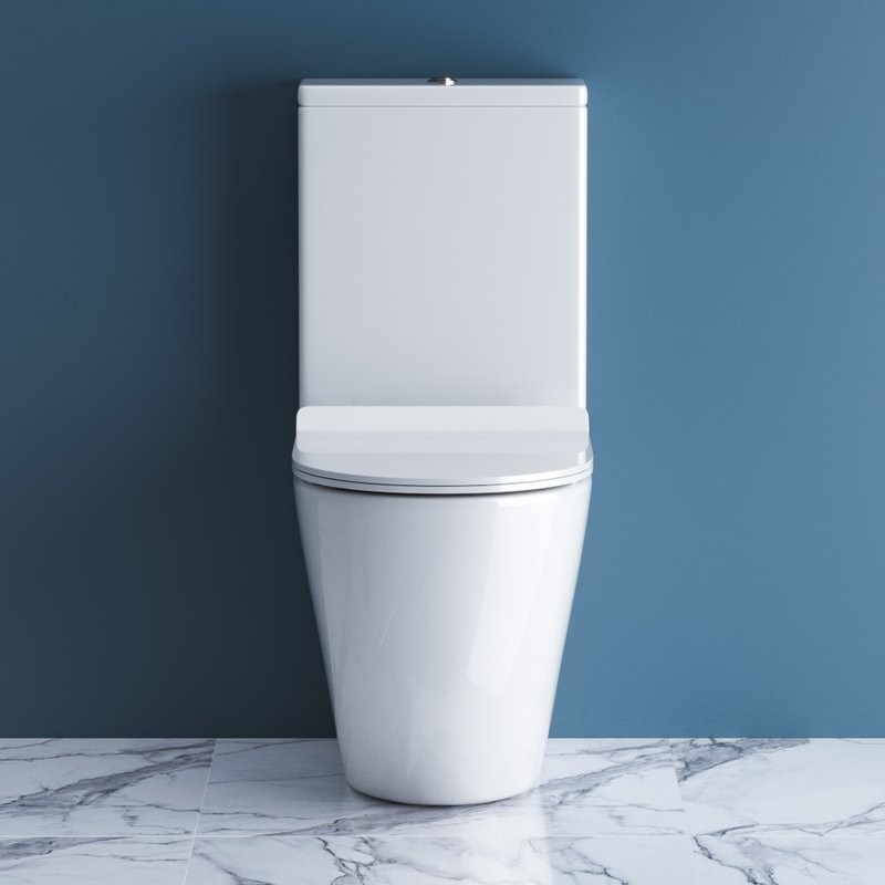 Унитаз-компакт напольный BelBagno Sfera-r BB2141CPR безободковый, крышка BB2111SC с микролифтом, бачок BB2141T