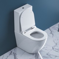 Унитаз-компакт напольный BelBagno Sfera-r BB2141CPR безободковый, крышка BB2111SC с микролифтом, бачок BB2141T