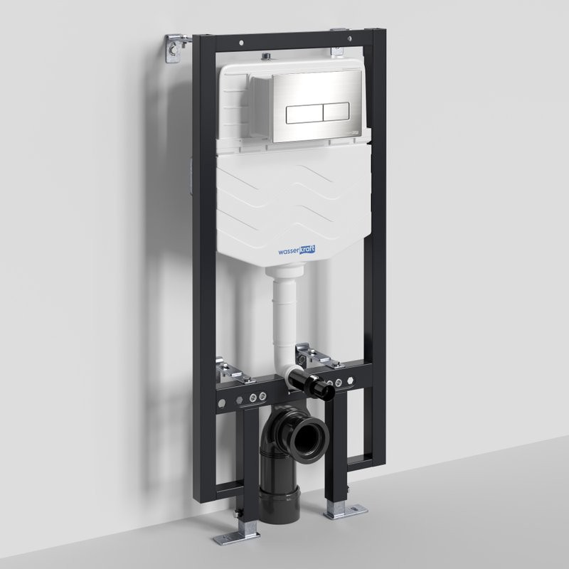 Система инсталляции для унитазов Wasserkraft Vils 56TLT.010.ME.BN03 с кнопкой смыва никель