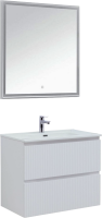 Мебель для ванной комнаты Aquanet Джейн (Flat) 80 подвесная, белая матовая