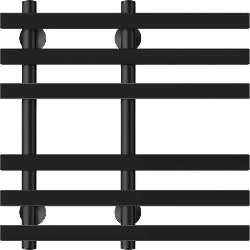 Полотенцесушитель водяной Secado Понтида 3 60x50 см, матовый черный, лесенка