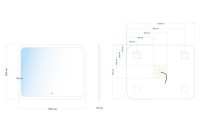 Зеркало Abber See AG6109SL-1.0 100х80 см, с подсветкой