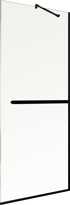 Душевая перегородка Maybahglass MGD-1418-6у 99 см, профиль черный, стекло прозрачное