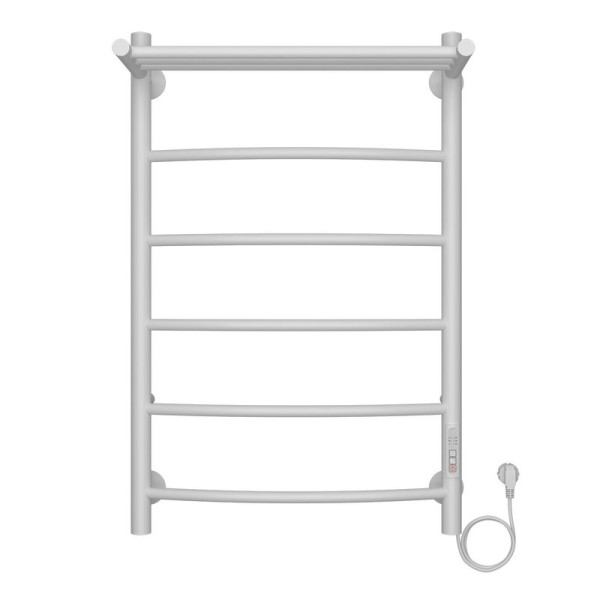 Полотенцесушитель Azario VERONA 500/800 электрический БЕЛЫЙ с полкой R 5 пер.