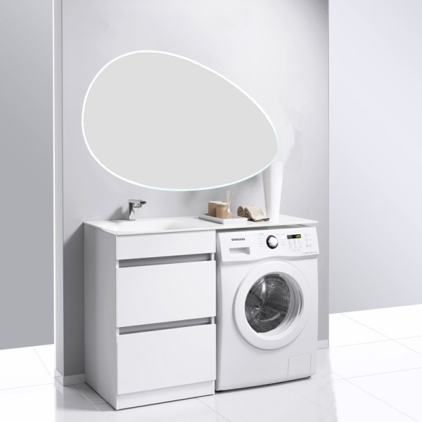 Мебель для ванной комнаты Aqwella Forma 115 L 2 ящика, зеркало STWORKI Скаген