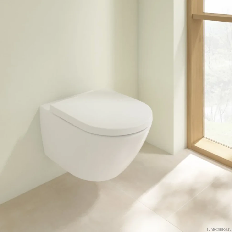 Унитаз подвесной Villeroy & Boch Subway 3.0 4670TSR1 alpin, ceramicplus, сиденье с микролифтом