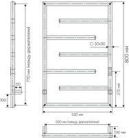Полотенцесушитель электрический Indigo Delos DGD80-50GNSRt gun metal