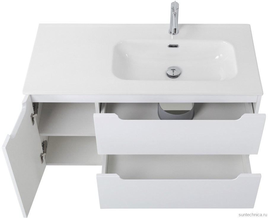Мебель для ванной комнаты BelBagno Etna 100 R 2 ящика, дверца, bianco lucido