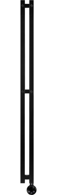 Полотенцесушитель электрический Secado Сандриго 2К 1500/70 150x10 см, подключение справа, матовый черный, I-образный