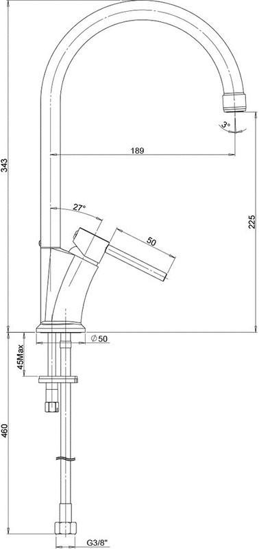 Смеситель для кухни Paini Monterosa MOCR550