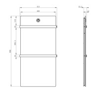 Полотенцесушитель электрический Wonzon & Woghand WW-A502-BR серый мрамор, брашированный никель