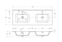 Мебель для ванной комнаты Cezares Duet 120 фисташковый софт, раковина Cezares CZR-8095-120-2