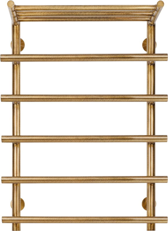 Полотенцесушитель водяной Secado Турин 1 СП 80х50х60 80x60 см, бронза, лесенка, латунь, с полкой