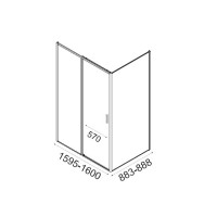 Душевой уголок Aquanet Pleasure Evo AE65-N160-BT 160х90, профиль матовый черный, стекло прозрачное