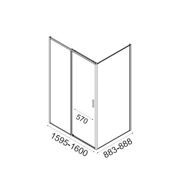 Душевой уголок Aquanet Pleasure Evo AE65-N160-BT 160х90, профиль матовый черный, стекло прозрачное