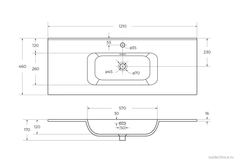 Мебель для ванной комнаты Cezares Duet 120 sapfiro, раковина Cezares CZR-8095-120