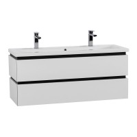 Тумба с раковиной Cezares Plane 120 bianco lucido, раковина Cezares CZR-8070-120-1-2
