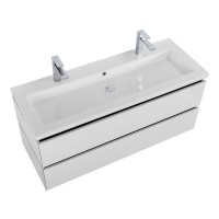 Тумба с раковиной Cezares Plane 120 bianco lucido, раковина Cezares CZR-8070-120-1-2