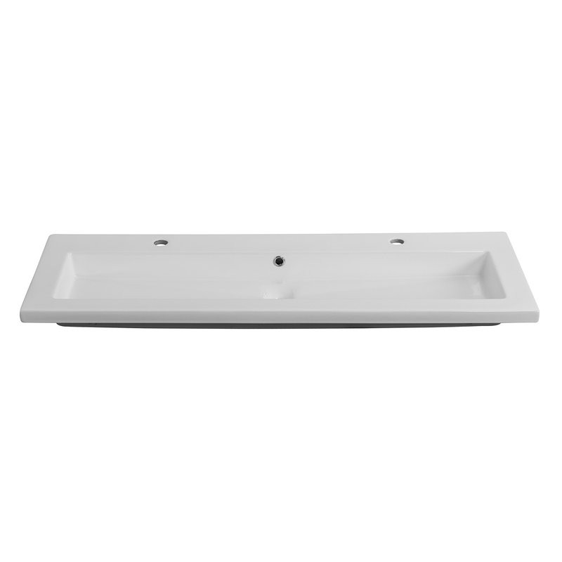 Тумба с раковиной Cezares Plane 120 bianco lucido, раковина Cezares CZR-8070-120-1-2