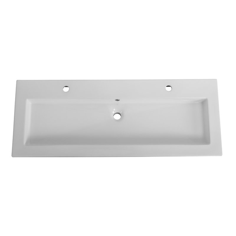 Тумба с раковиной Cezares Plane 120 bianco lucido, раковина Cezares CZR-8070-120-1-2