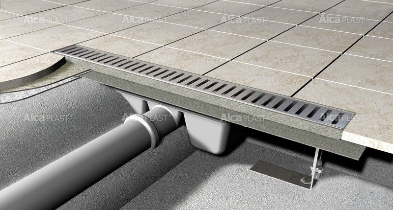 Душевой трап (лоток) AlcaPlast APZ1 APZ6S 750 с опорами