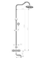 Душевая стойка Zorg Antic A 403DS-SL