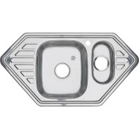 Мойка кухонная Melana 9550C 0,8/180 с дополнительной чашей, серебристая