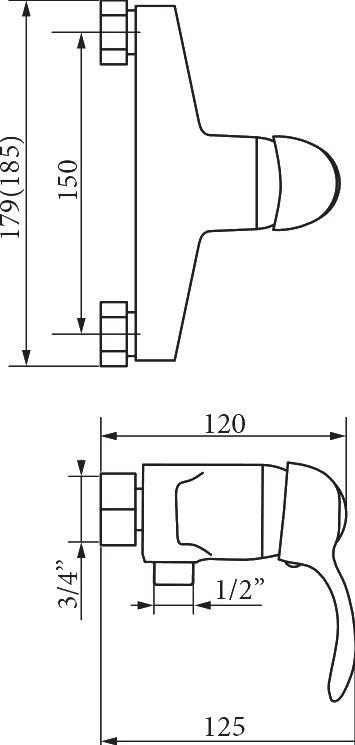 Смеситель для душа Veragio Grazia VR.GRA-3530.CR хром