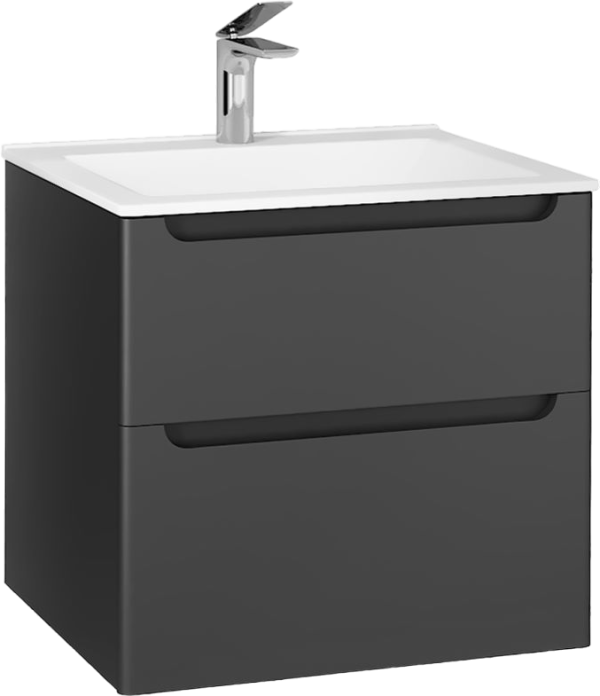 Тумба под раковину Laparet Sinergia 60 подвесная, антрацит