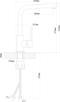 Комплект Мойка Florentina Липси 860 антрацит + Смеситель Дельта FL антрацит
