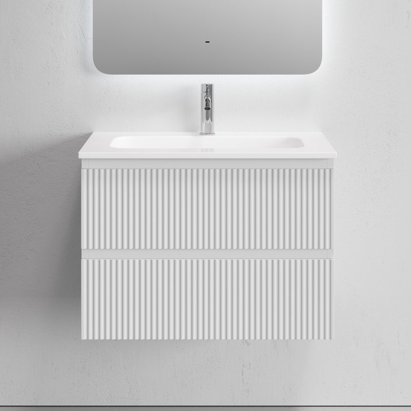 Тумба с раковиной Sancos Snob R 70 подвесная, bianco, раковина CN7031