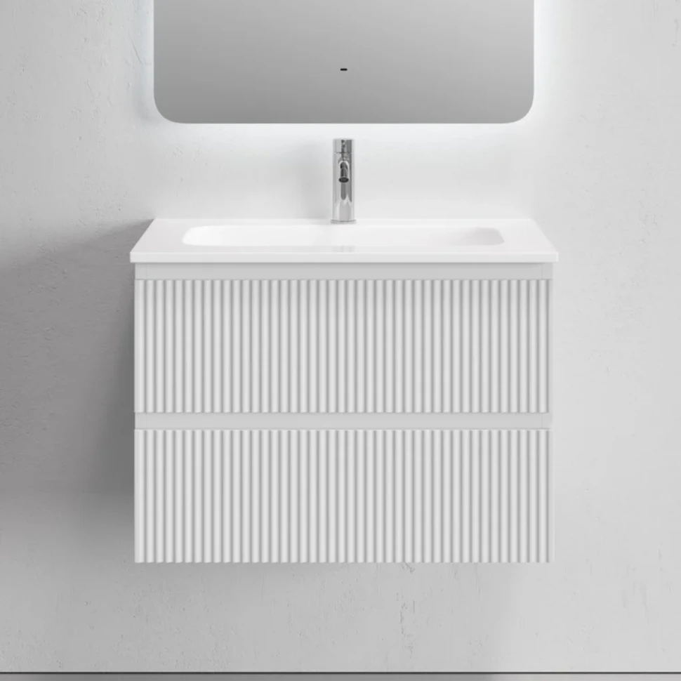 Тумба с раковиной Sancos Snob R 70 подвесная, bianco, раковина CN7031