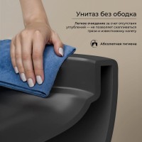 Унитаз подвесной Ceramicanova UP Rimless CN4007MB черный матовый