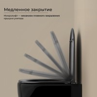 Унитаз подвесной Ceramicanova UP Rimless CN4007MB черный матовый
