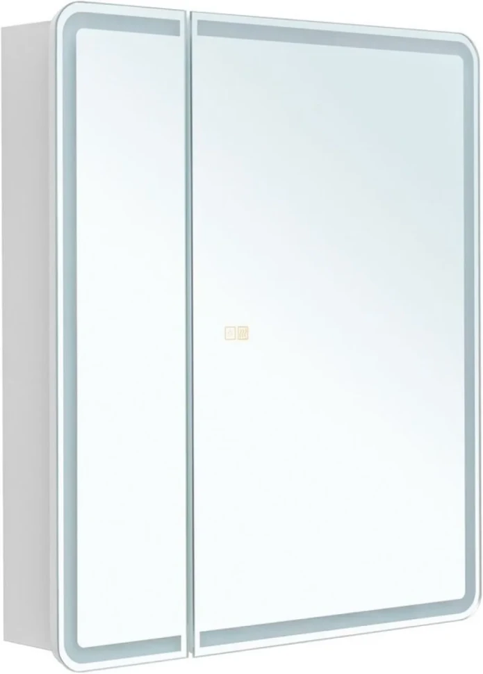 Зеркало-шкаф Aquanet Оптима 70х80 LED с подсветкой, с антизапотевателем, белый
