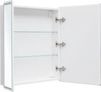 Зеркало-шкаф Aquanet Оптима 70х80 LED с подсветкой, с антизапотевателем, белый